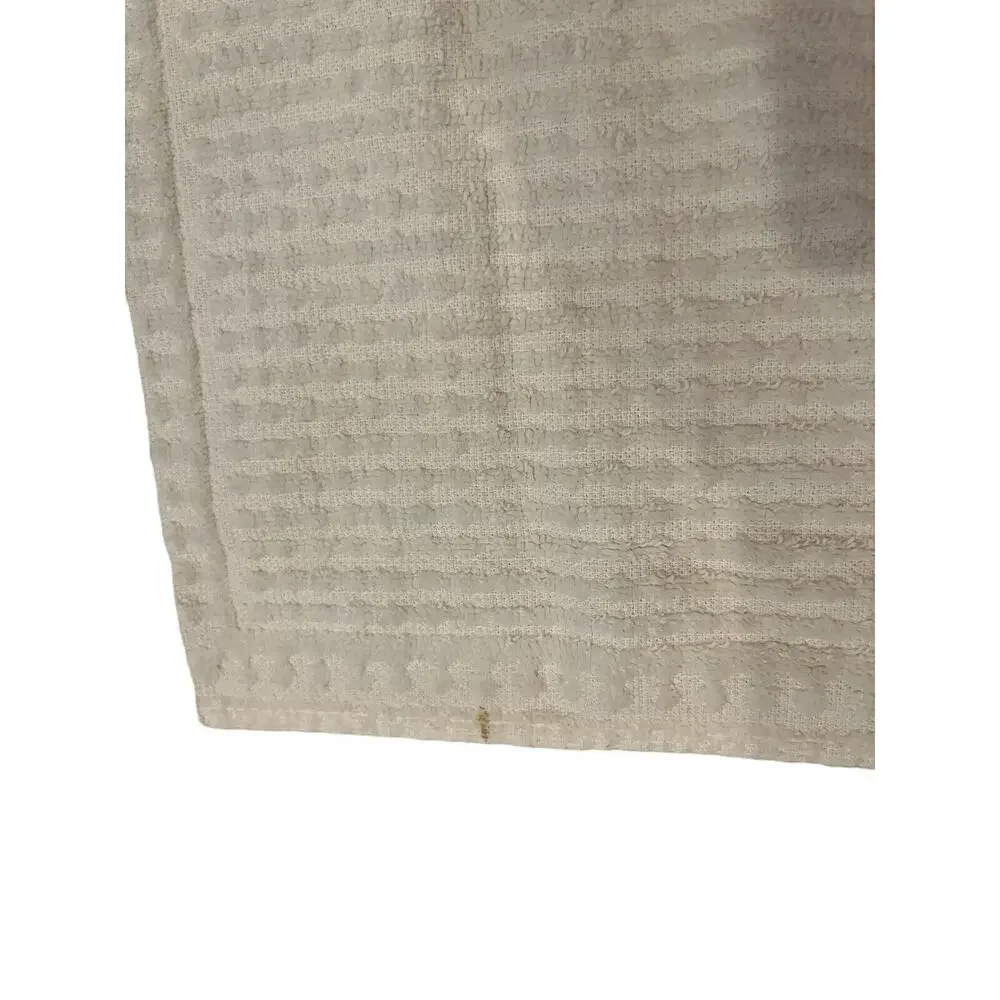 VTG Dundee Sculpted Flowers & Fringe Cotton Towels Set 2 Bath 2 Hand 1 Washcloth